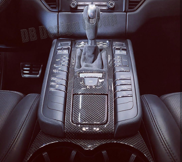Porsche 95B Macan carbon Aschenbecher Deckel Ascher Verkleidung Ablage Konsole Blende