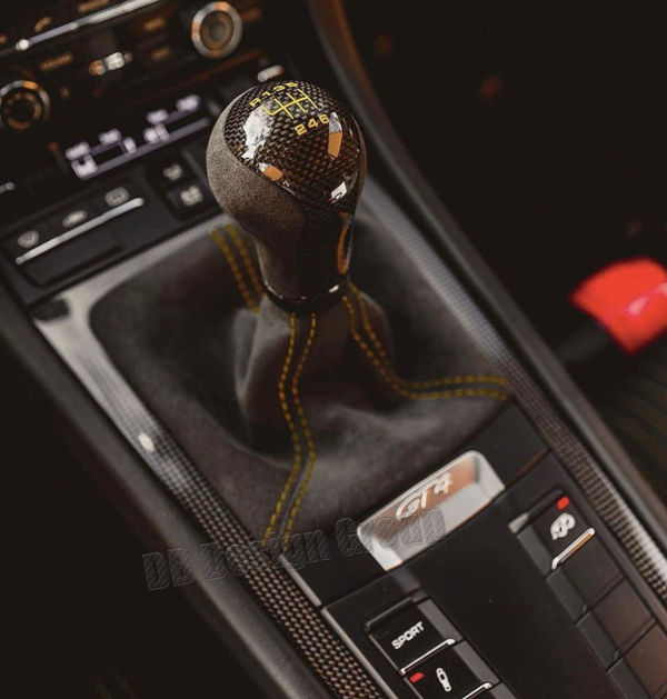  Porsche 981 Carbon Schaltknauf Schalthebel Alcantara Konsole Verkleidung Schaltung Ganghebel Carbonteile