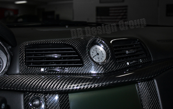  Maserati GranTurismo Carbon center air vent unit clock trim dashboard 